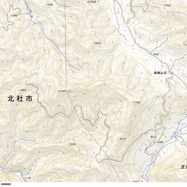 瑞牆山周辺地形図