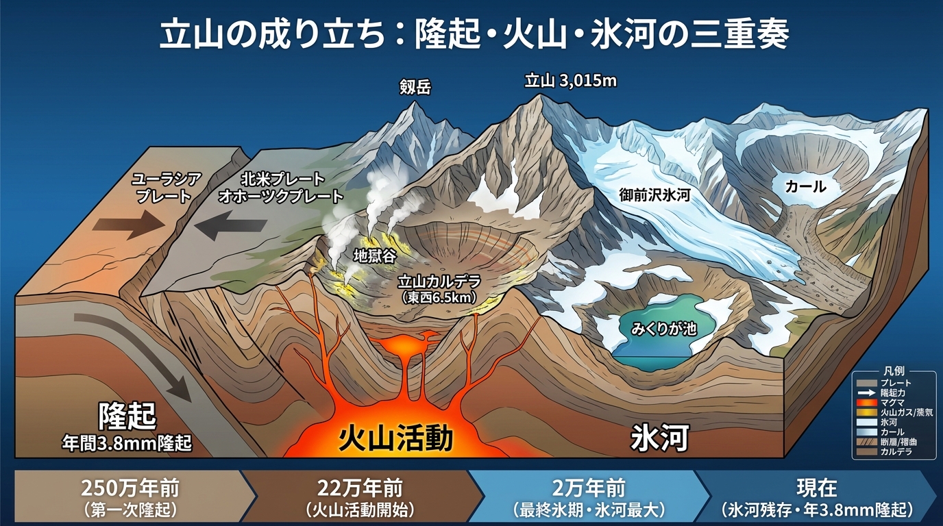 立山の成り立ち 隆起・火山・氷河