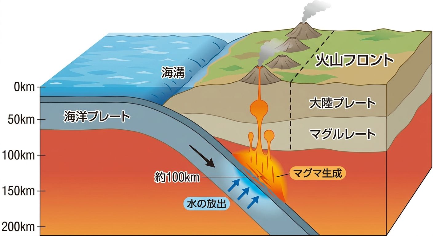 火山フロントの仕組み