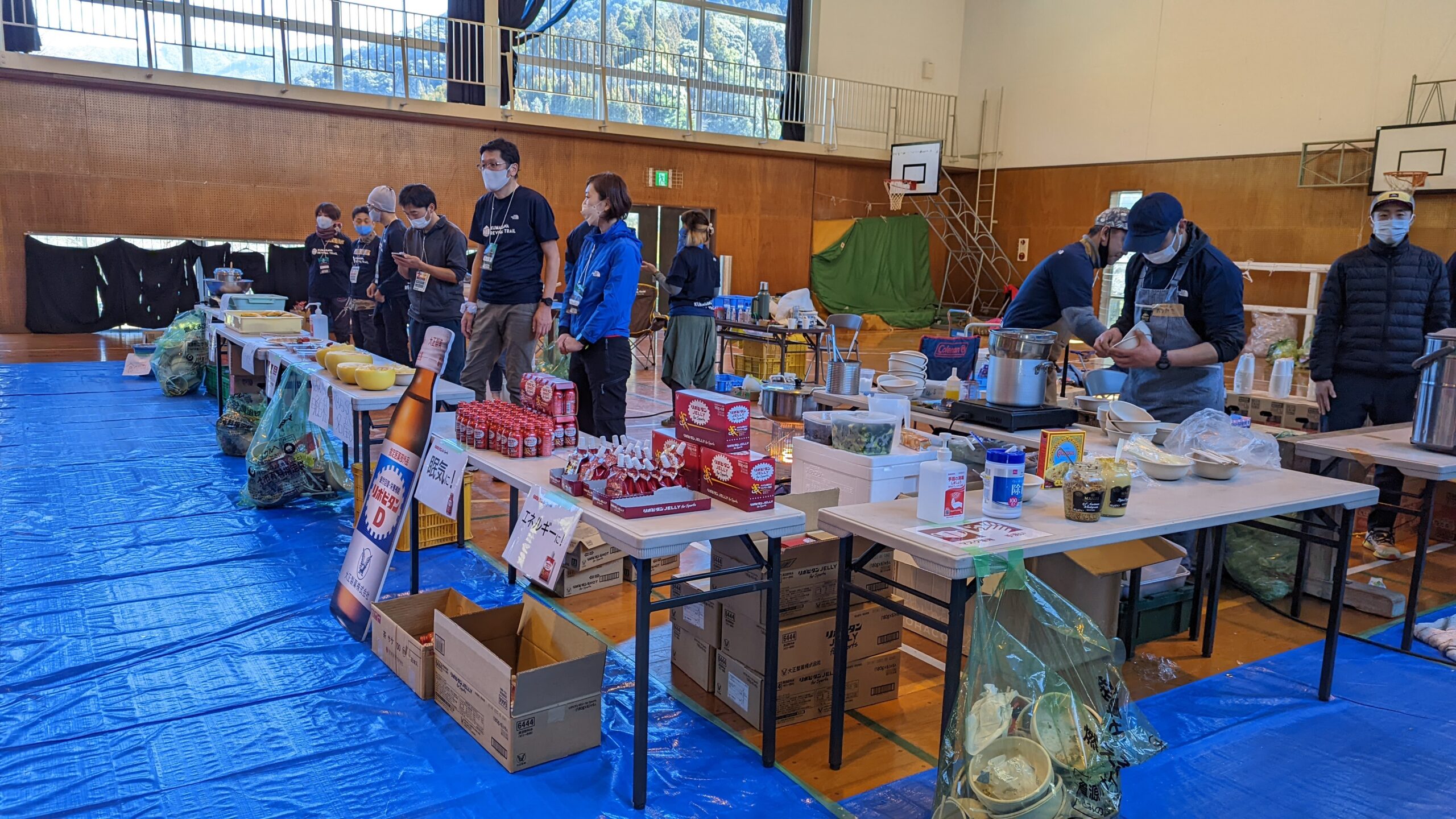 球磨川リバイバルトレイルのエイドステーション