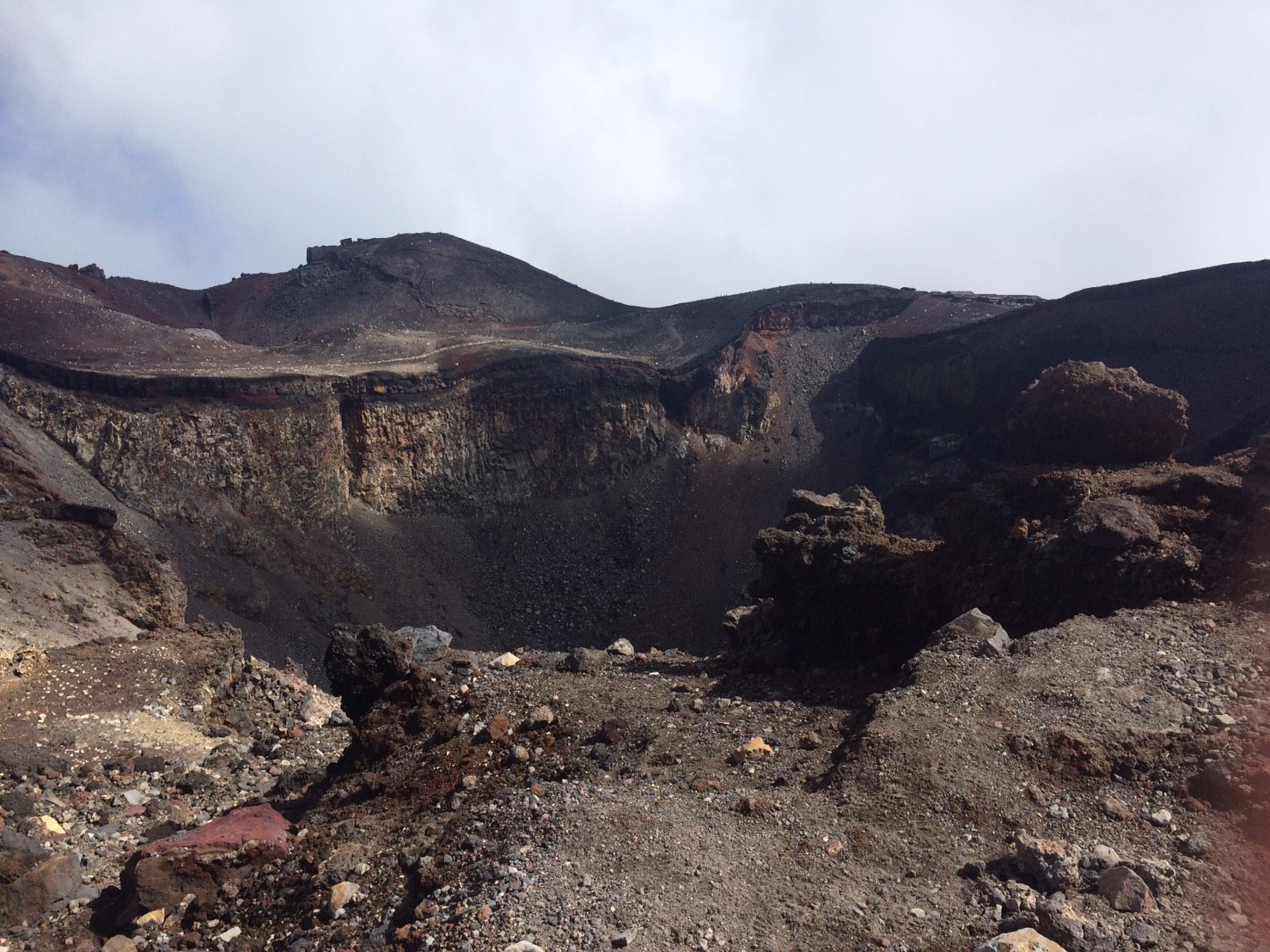 富士山山頂の火口