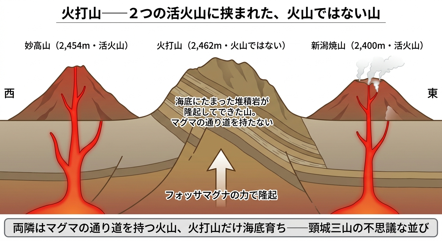 火打山・妙高山・焼山の地質配置